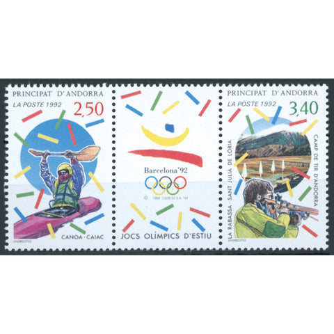 Andorra 1992 Olympics, u/m. SGF461-62 + label