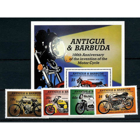 Antigua Barbuda 1985 Motorcycles, u/m. SG804-7+ MS808