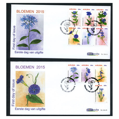 Aruba 2015 Blue Flowers, FDC(2). SG810-15