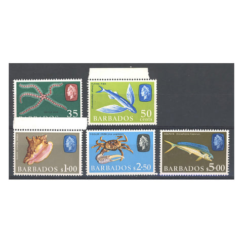Barbados 1966-69 35c-$5 Marine life definitivestop value run, u/m. SG352-55a