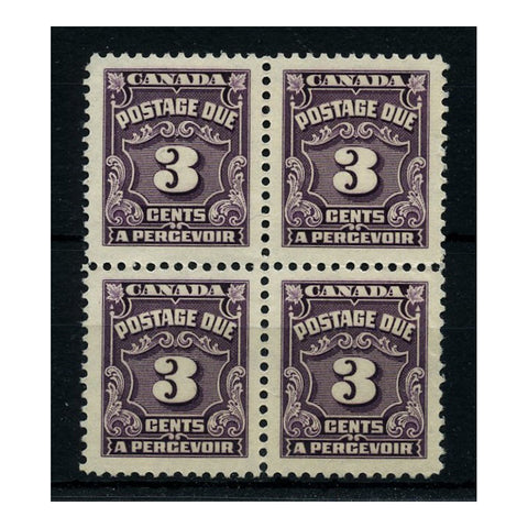 Canada 1935-65 3c Violet in an u/m block of 4. SGD19