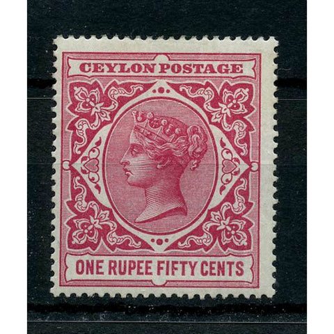 Ceylon 1899-1900 1r50 Rose, fresh mtd mint, gum crease. SG263