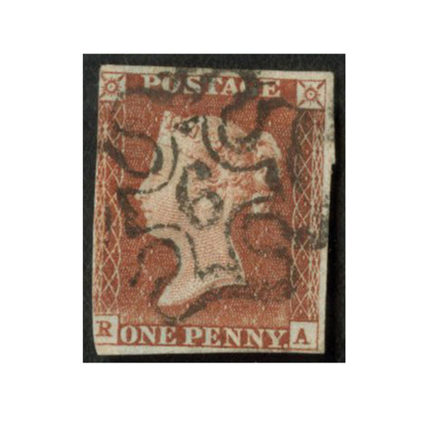 gb-1841-1d-red-brown-2-margin-example-fine-used-with-9-mx-cancel-sg8m