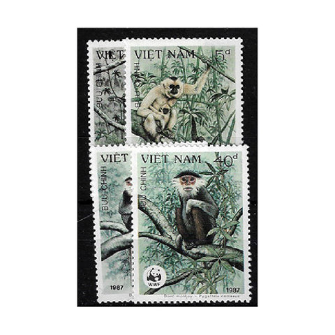 Vietnam 1987 Monkeys (WWF), u/m SG1120-23