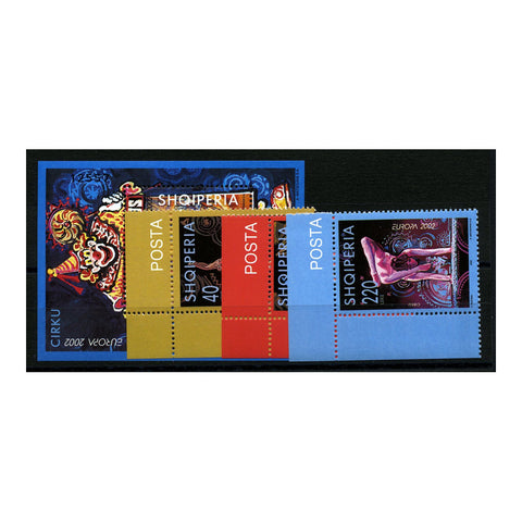 Albania 2002 Europa - Circus, u/m, SG2909-11 + MS2912