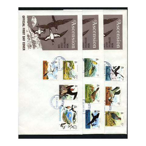 1976 Birds set to £2 (16v) FDC(3). SG199-214_ASCE0199UFDC