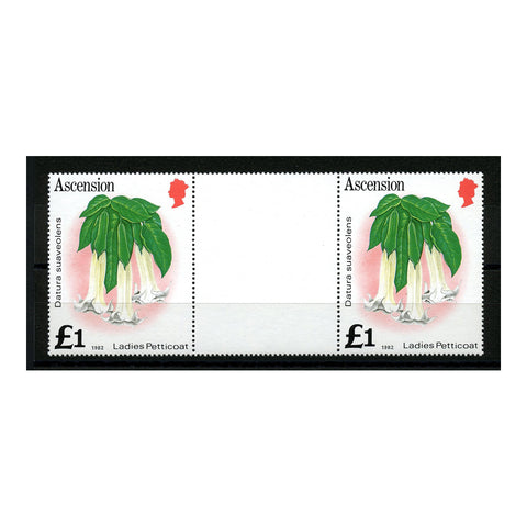 1981 £1 Ladies Petticoat, WMK crown to left, gutter pair, u/m. SG295w_ASCE0295WM2
