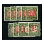Australia 1958-60 Set to 2/-, fresh mtd mint. SGD132a-41_AUSTP0132AMM