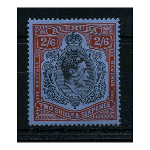 Bermuda 1938-53 2/6d Black & red / grey-blue, chalk surf ppr, fine u/m. SG117