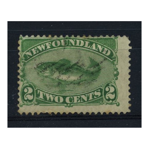 NFLND 1880-82 2c Yellow-green fine used. SG46_CANC0046U