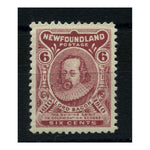 NFLND 1910 6c Claret, reversed Z (type II), lightly mtd mint. SG100