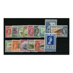 Cayman Is. 1953-62 Pictorial definitive set to £1, fresh lightly mtd mint. SG148-61a