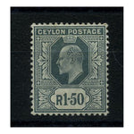 Ceylon 1905 1r50 Grey, fresh mtd mint, SG287_CEYL0287MM