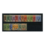 Ceylon 1921-22 Definitive shrt set to 50c, inc addtl dies, 12c, 20c, 30c die II only, used. SG338-53_CEYL0338USHA