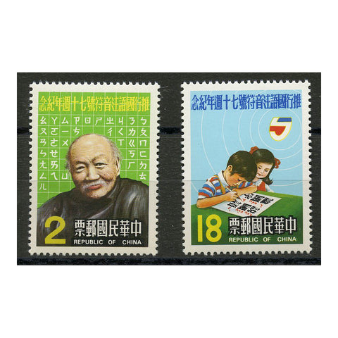 China (Taiwan) 1983 Phonetic Symbols, u/m. SG1485-86