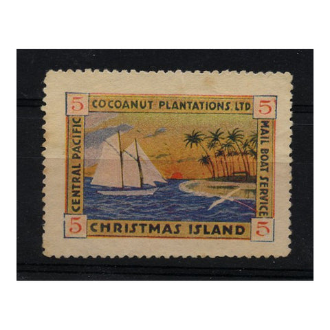 Christmas Is 1916 5d Cocoanut Plantations Ltd, perf 12-1/2, mint no gum._CHRI0000MNG