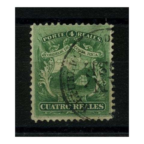 Costa Rica 1863-75 4r Green, cds used. SG4_COST0004U