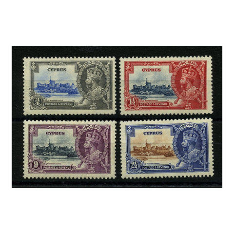 Cyprus 1935 Silver Jubilee, mtd mint. SG144-47_CYPR0144MM