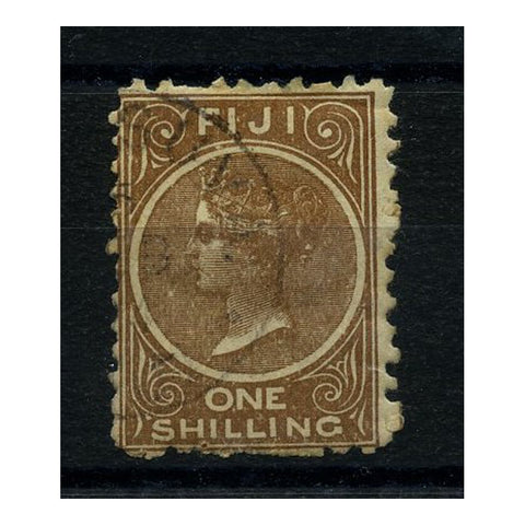 Fiji 1881-99 1/- Deep-brown, perf 10, cds used. SG64a_FIJI0064AU