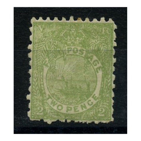 Fiji 1893 2d Green, perf 11x10, mtd mint. SG83_FIJI0083MM