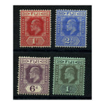 Fiji 1906-12 1d to 1/- Changed colours part set, fresh mtd mint. SG119-22