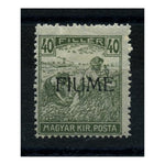 Fiume 1918-19 40f Olive-green, fresh mtd mint. SG12_FIUM0012MM