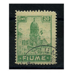 Fiume 1919 20c Emerald, second print, cds (cto) used. SG58_FIUM0058U