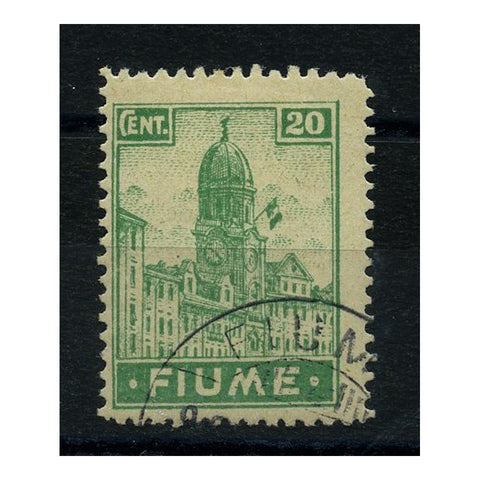 Fiume 1919 20c Emerald, second print, cds (cto) used. SG58_FIUM0058U