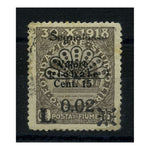 Fiume 1921 2c on 15c on 15c Grey, fine used, minute tone. SGD178_FIUMP0178UX