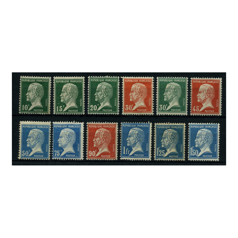 France 1923-26 Pasteur, lightly mtd mint. SG396-400d