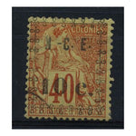 N Caledonia 1891 10c on 40c Red / yellow, cds used. SG14_FSNC0014U