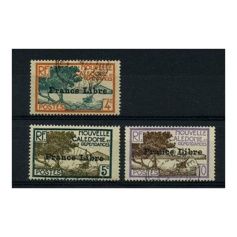 N Caledonia 1941 4c-10c France Libre definitives, fine cds used. SG235-37_FSNC0235U3