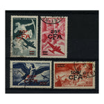 Reunion 1949-53 Airmail surcharges, cds used. SG326-29_FSRE0326U