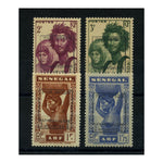Fr Senegal 1943 Battleship Richelieu surcharges, FORGERIES, u/m, cat 2500Eur (orig). Maur8-11_FSSEZ0008MF