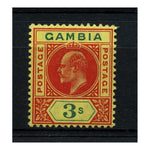Gambia 1905 3/- Carmine & green/yellow (CA), u/m. SG56_GAMB0056M