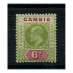 Gambia 1904-06 6d Green & carmine, mtd mint. SG64_GAMB0064MM