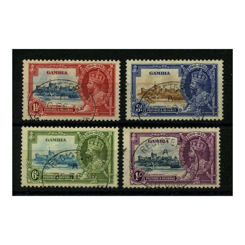 Gambia 1935 Silver Jubilee, fine used. SG143-46_GAMB0143U