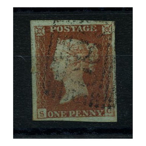 GB 1841 1d Deep red-brown, 4 large margin example, very fine used. SG10