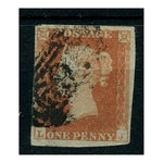 GB 1841 1d Orange-brown, 4 margins, fine used with 1844 PM in black. SG12