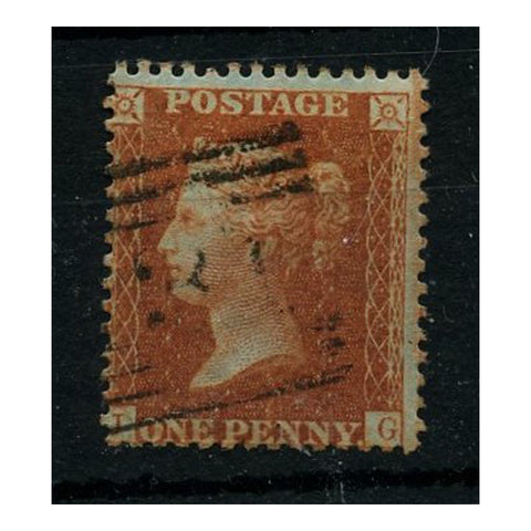 GB 1857 1d Orange-brown, die II, perf 14, fine used. SG33