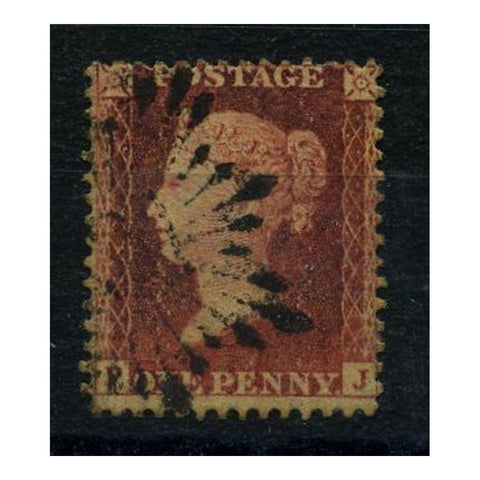 GB 1857-58 1d Deep rose-red, used with scarce Edinburgh 'Brunswick Star' (long thin). SG41, REDG136