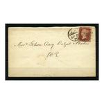 GB 1879 1d Rose-red, pl 181, used on North British Railway stationery enveloppe. SG43