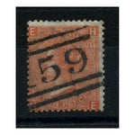 GB 1869 4d Deep-vermillion, plate 11, wmk inverted, good to fine used. SG95wi