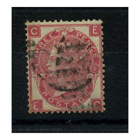 GB 1870 3d Rose, plate 6, fine used. SG103