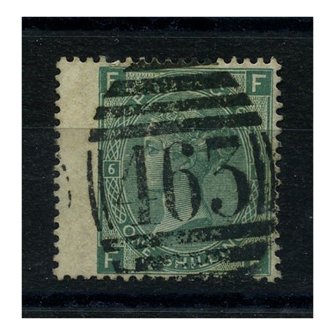 GB 1867-80 1/- Deep-green, pl 6, wing marginal, fine used. SG115