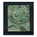 GB 1867-80 1/- Green, plate 5, good to fine cds used, tone spot. SG117