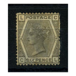 GB 1875-83 6d Grey, pl 14, mint no gum, faulty. SG147