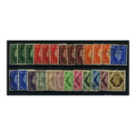 GB 1937-47 Dark colours definitive set, norm / wmk sideways / wmk inverted, cds used. SG462-66wi