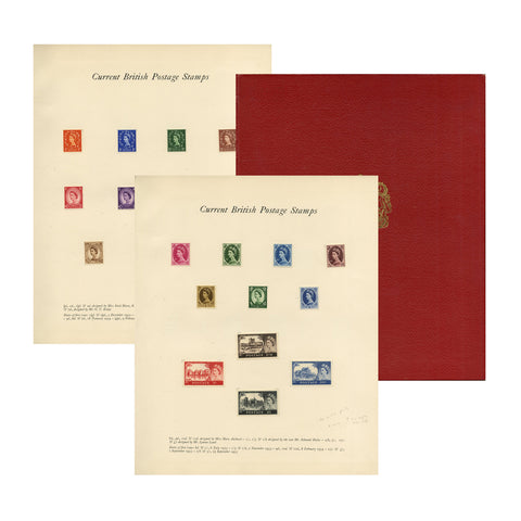 GB 1960 Official GPO presentation book, containing mint issues of QEII + 2 FDCs, red gilt binding.