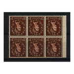 GB 1955-57 2d Red-brown, bklt pane, wmk inverted, u/m. SG543lWi